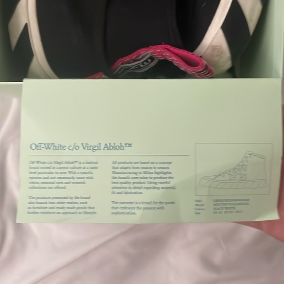 Off white mid top vulcanized black white runners - Picture 3 of 6